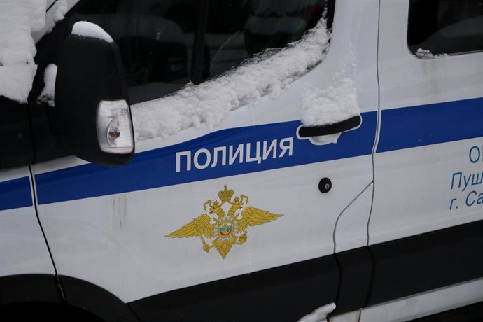 Un vehículo de la Policía de Rusia en San Petersburgo