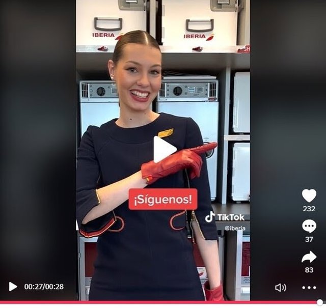 La aerolínea Iberia lanza su perfil en TikTok