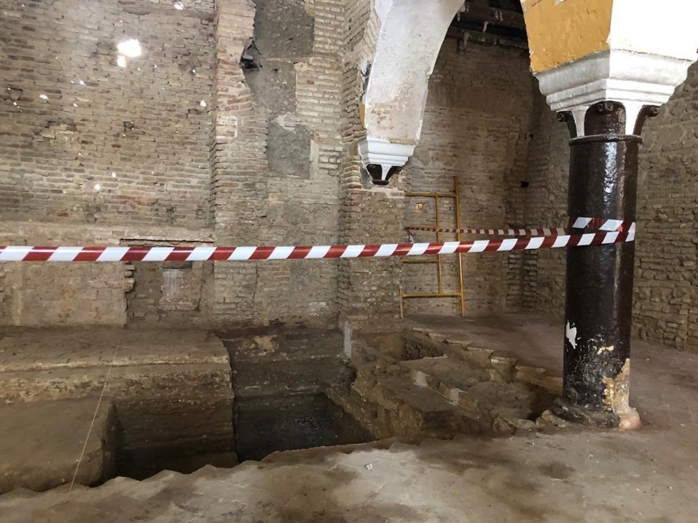 Restos de la sinagoga hallada en Utrera, en la provincia de Sevilla.