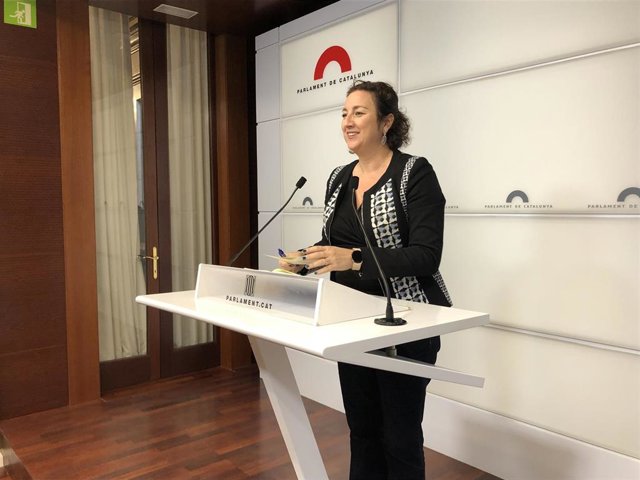 La portavoz del PSC, Alícia Romero, en rueda de prensa.