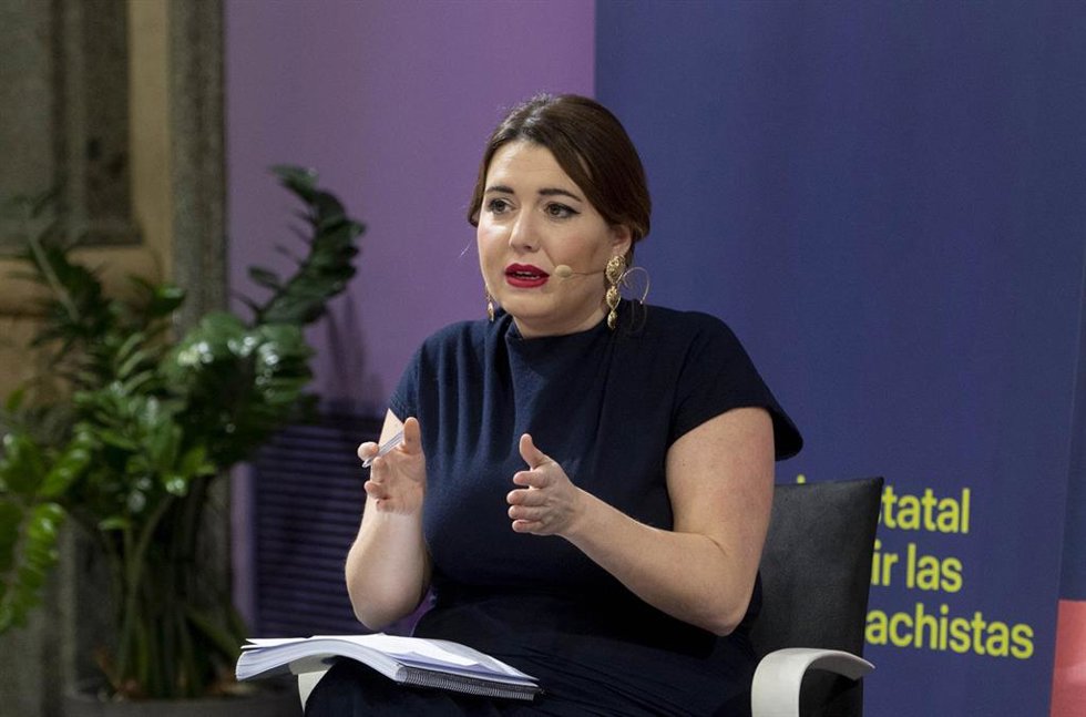 La secretaria de Estado de Igualdad y contra la Violencia de Género, Ángela Rodríguez Pam, interviene en la presentación de la Estrategia Estatal para combatir las Violencias Machistas 2022-2025, en el Ministerio de Igualdad, a 17 de enero de 2023, en M