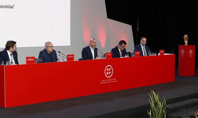 El presidente de la RFEF, Luis Rubiales, en un acto de la federación