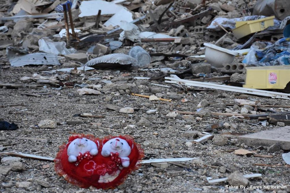 Una casa siria destruida por el terremoto.