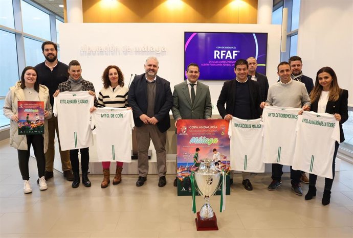 Presentación del Campeonato de Andalucía de Selecciones Provinciales de Fútbol Sala de las categorías alevín y cadete masculinas se celebrará en Málaga con el apoyo de la Diputación del 9 al 12 de marzo.