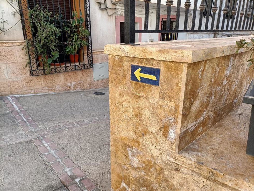 Indicación del Camino Mozárabe de Santiago.