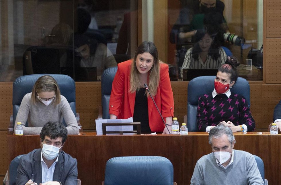 Archivo - La portavoz adjunta de Unidas Podemos en la Asamblea de Madrid, Alejandra Jacinto