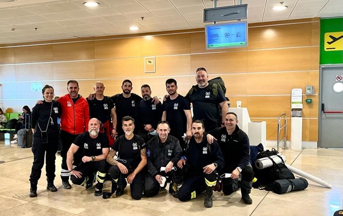 Equipo de BUSF que se ha desplazado a Turquía y Siria para prestar su ayuda tras el terremoto.