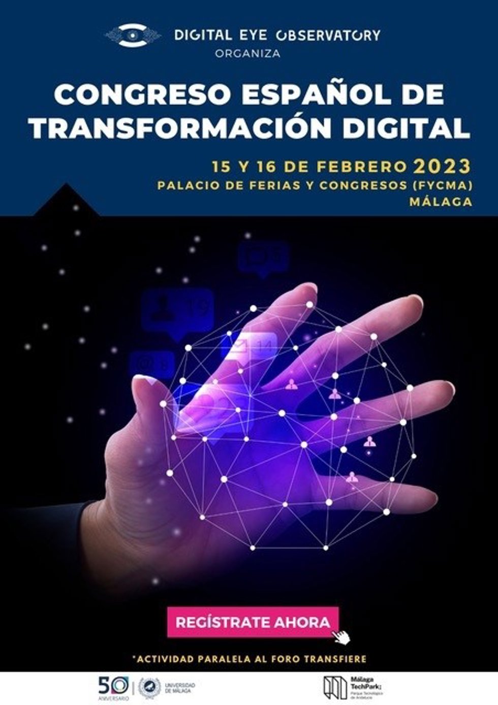 Cartel del congreso que va a celebrarse los días 15 y 16 de febrero en Fycma.