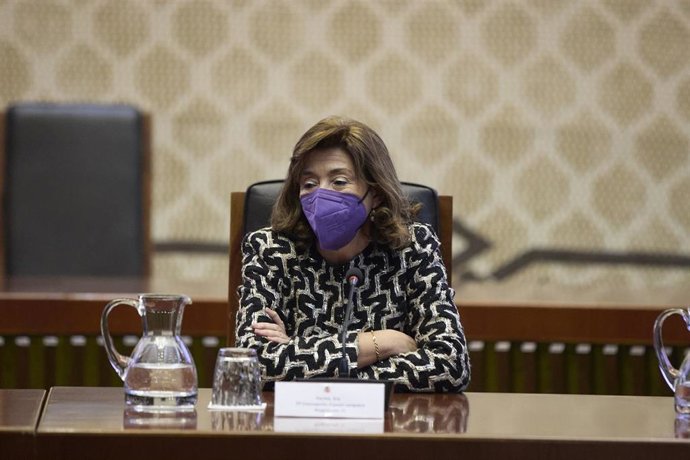 Archivo - La magistrada Concepción Espejel en un acto conmemorativo por el 8M, en el Tribunal Constitucional.