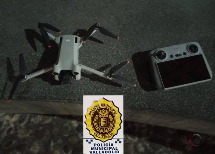 Imagen del dron que sobrevolaba la Plaza Zorrilla.
