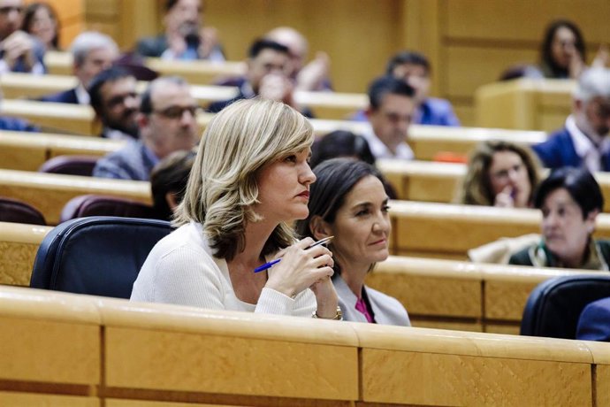 La ministra de Educación y Formación Profesional, Pilar Alegría, en el Senado