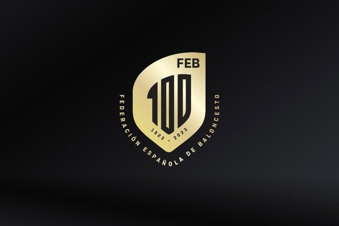 Logo del centenario de la Federación Española de Baloncesto