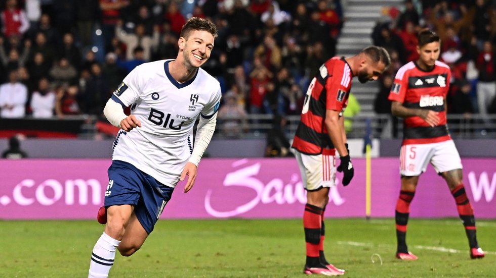 Luciano Vietto celebra el 1-3 en el Flamengo-Al Hilal del Mundial de Clubes 2023