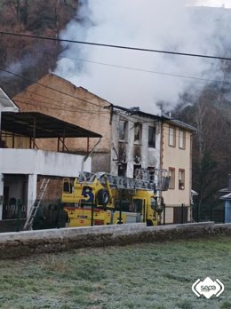 Incendio en Cangas del Narcea.