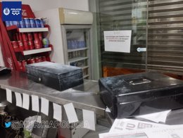 Imagen de las cajas registradoras intervenidas por