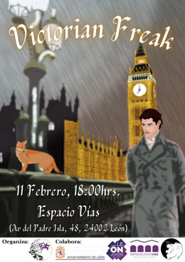 Cartel de la celebración del el evento literario interactivo 'Victorian Freak'