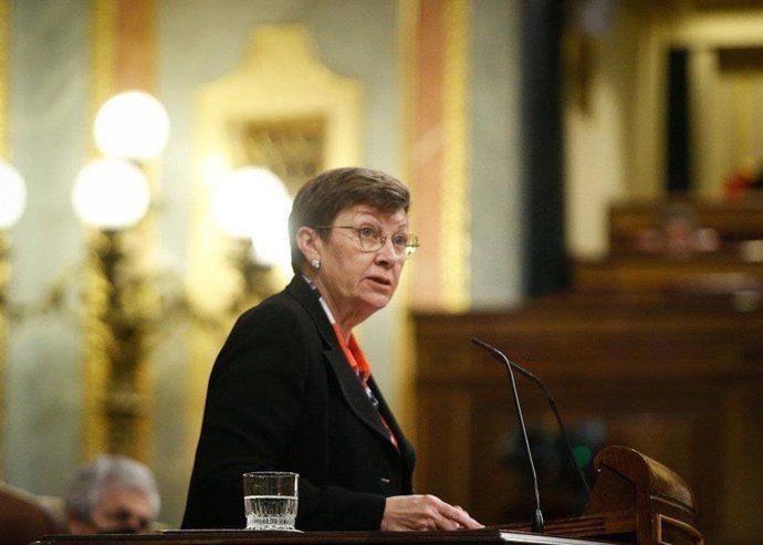 Archivo - La diputada de Unidas Podemos en el Congreso por Baleares, Antnia Jover