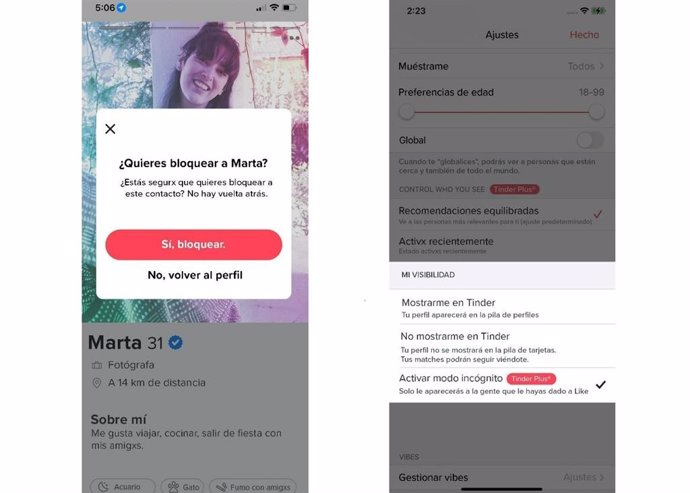 Nuevas opciones enfocadas a la seguridad de Tinder