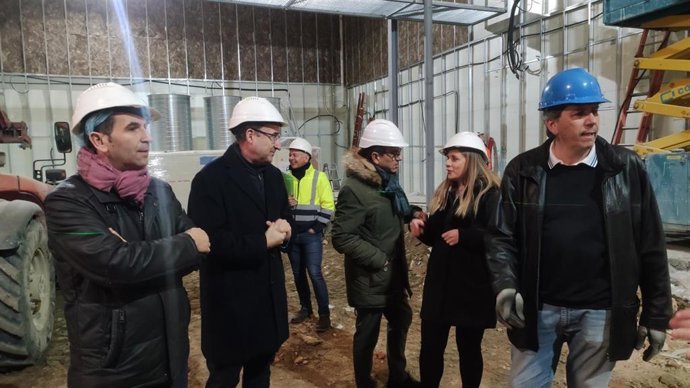 Visita a las obras del patio del Teatro Principal de Palencia.