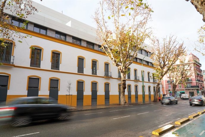 Nuevos árboles y podados los ya existentes en la manzana de La Florida, en Sevilla.