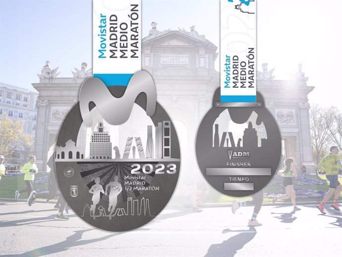 Presentada la medalla del Movistar Madrid Medio Maratón 2023.