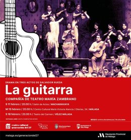 Cartel de la representación teatral 'La guitarra'.