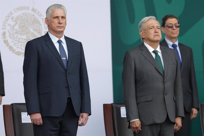 Archivo - Los presidentes de Cuba, Miguel Díaz-Canel, y México, Andrés Manuel López Obrador.
