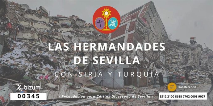 El Consejo de Hermandades lanza una campaña solidaria para recaudar fondos que se destinarán a ayudar a Turquía