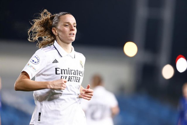 Archivo - Sandie Toletti durante un partido del Real Madrid
