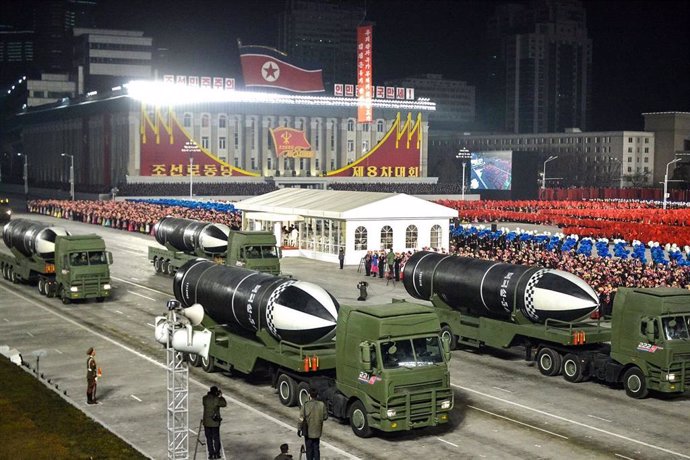 Archivo - Desfile militar de Corea del Norte