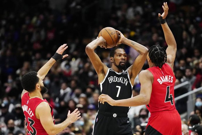 Archivo - El alero Kevin Durant, con Brooklyn Nets en 2021.