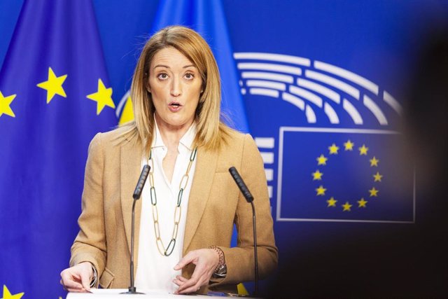 La presidenta del Parlamento Europeo, Roberta Metsola