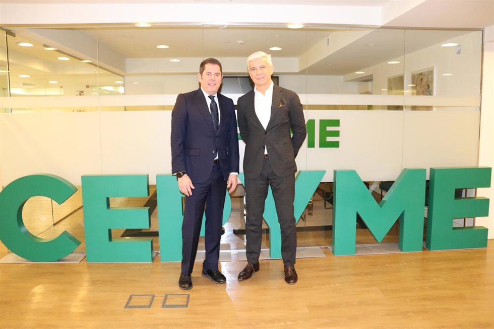 El presidente la Confederación Española de Pequeña y Mediana Empresa (Cepyme), Gerardo Cuerva, se ha reunido con su homólogo de la Federación Española de Industrias de Alimentación y Bebidas (FIAB), Ignacio Silva