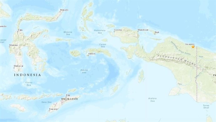Terremoto de magnitud 5,4 en la escala abierta de Richter en el este de Indonesia