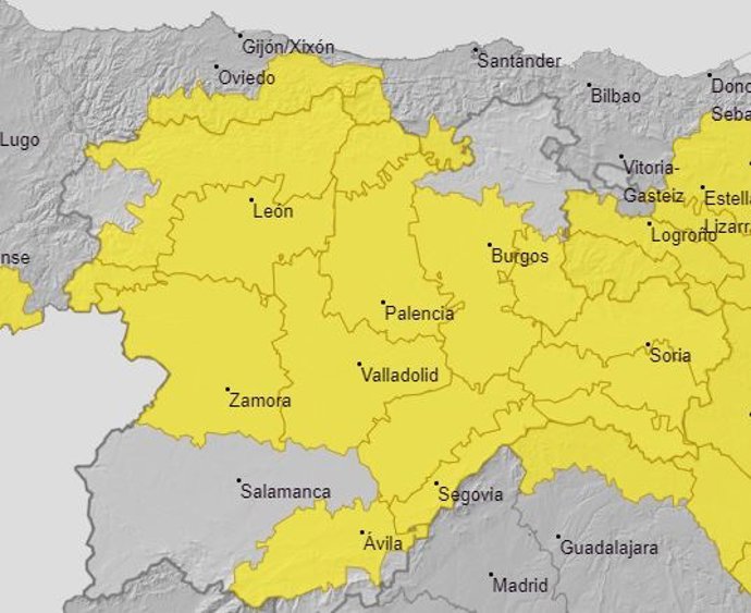 Avisos por temperaturas mínimas en Castilla y León para este viernes, 10 de febrero.