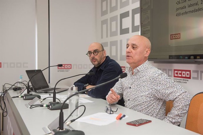 Fraile en un momento de la rueda de prensa en la que ha explicado los datos de la siniestralidad laboral en 2022 en CyL