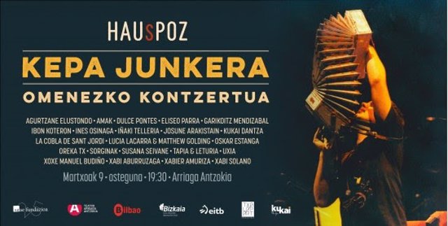 Cartel del concierto benéfico por Kepa Junkera