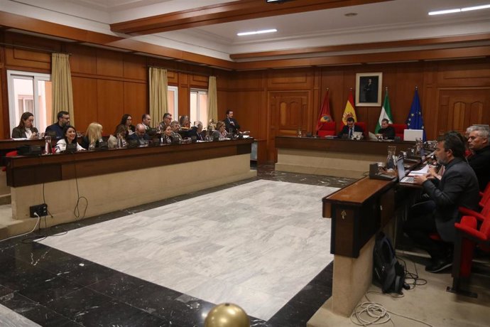 Celebración del Pleno del Ayuntamiento de Córdoba.