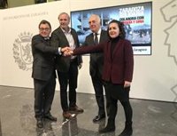 El Ayuntamiento de Zaragoza, Ibercaja y ACNUR lanzan una campaña para recaudar fondos para las víctimas del terremoto