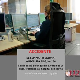 Gráfico elaborado por el 112 con datos del acciddente en la AP-6 en El Espinar