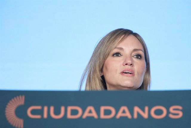La presidenta de Ciudadanos (Cs), Patricia Guasp, interviene en la clausura de la VI Asamblea General de Ciudadanos (Cs), en La Nube de Pastrana, a 15 de enero de 2023, en Madrid (España).
