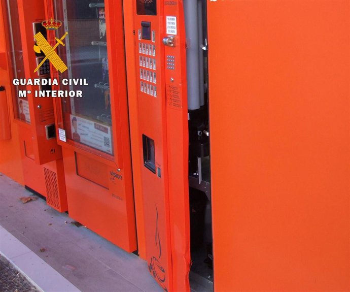 Una de las máquinas en la que presuntamente robó el detenido por la Guardia Civil de Albacete