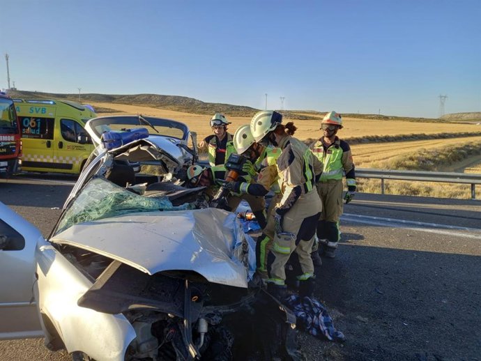 Los bomberos de la DPZ registraron 183 intervenciones en accidentes de tráfico, un 20% menos que en 2021