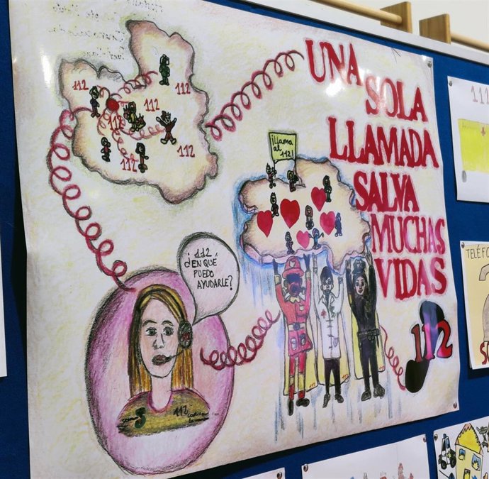 Dibujo ganador del concurso del 112 en 2022