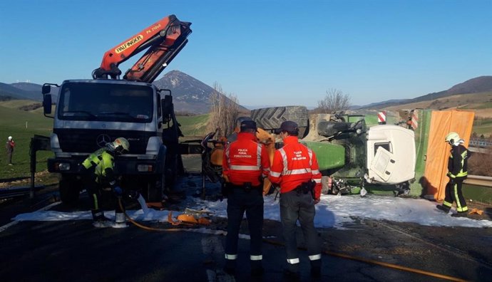 Imagen del accidente de tráfico.