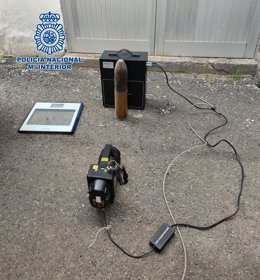 Uno de los tres artefactos explosivos que había en una vivienda de Vegueta, en Las Palmas de Gran Canaria