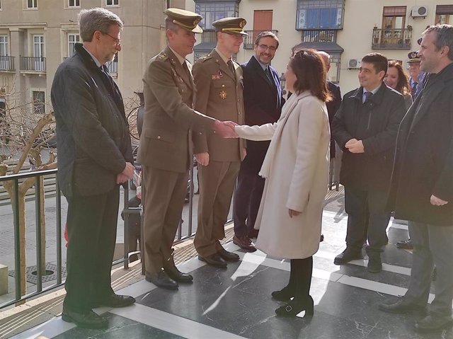 Margarita Robles a su llegada al Ayuntamiento