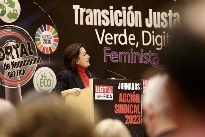 Andreu en la clausura de las Jornadas de Acción Sindical de FICA-UGT
