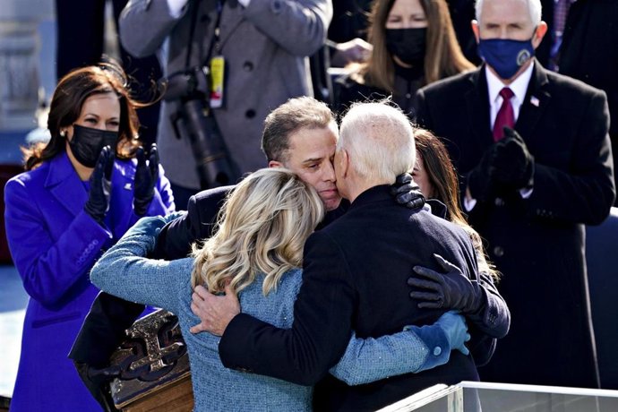 Archivo - La familia Biden durante la toma de posesión de Joe Biden como presidente de EEUU. 