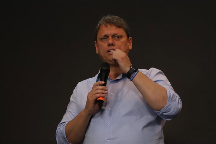 Archivo - El gobernador de Sao Paulo, Tarcísio de Freitas.